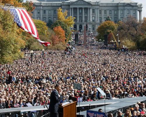 Obama Rally Away from Capital Pictures, Images and Photos