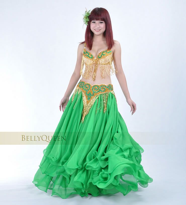 Dancewear Polyester Belly Dancing Costumes For Ladies