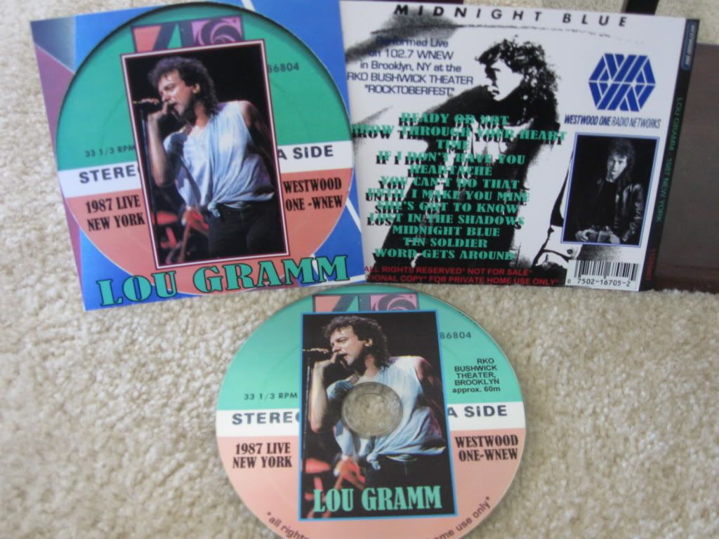 Lou Gramm - 1987 New York Live Rko
