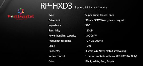 Tai nghe Panasonic RP-HXD3W giá rẻ nhất thế giới. Chính hãng 100%. Nghe là ghiền!