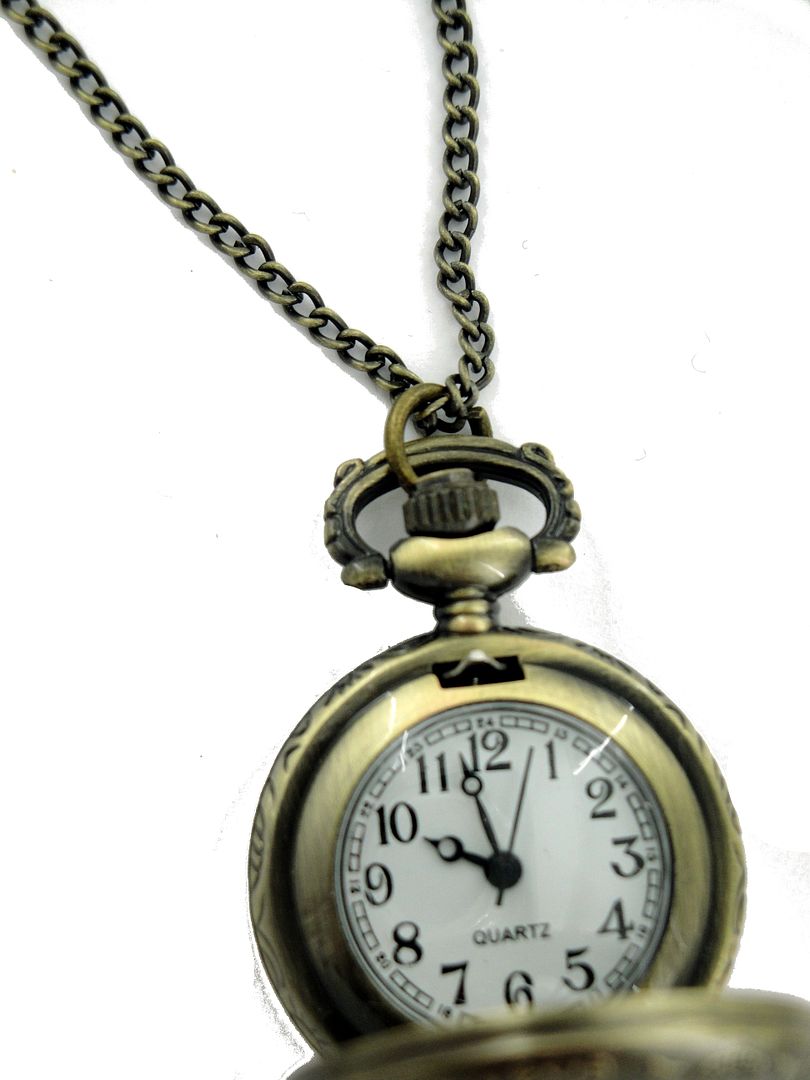 Alice in Wonderland Vintage Watch Necklace Teapot OO  